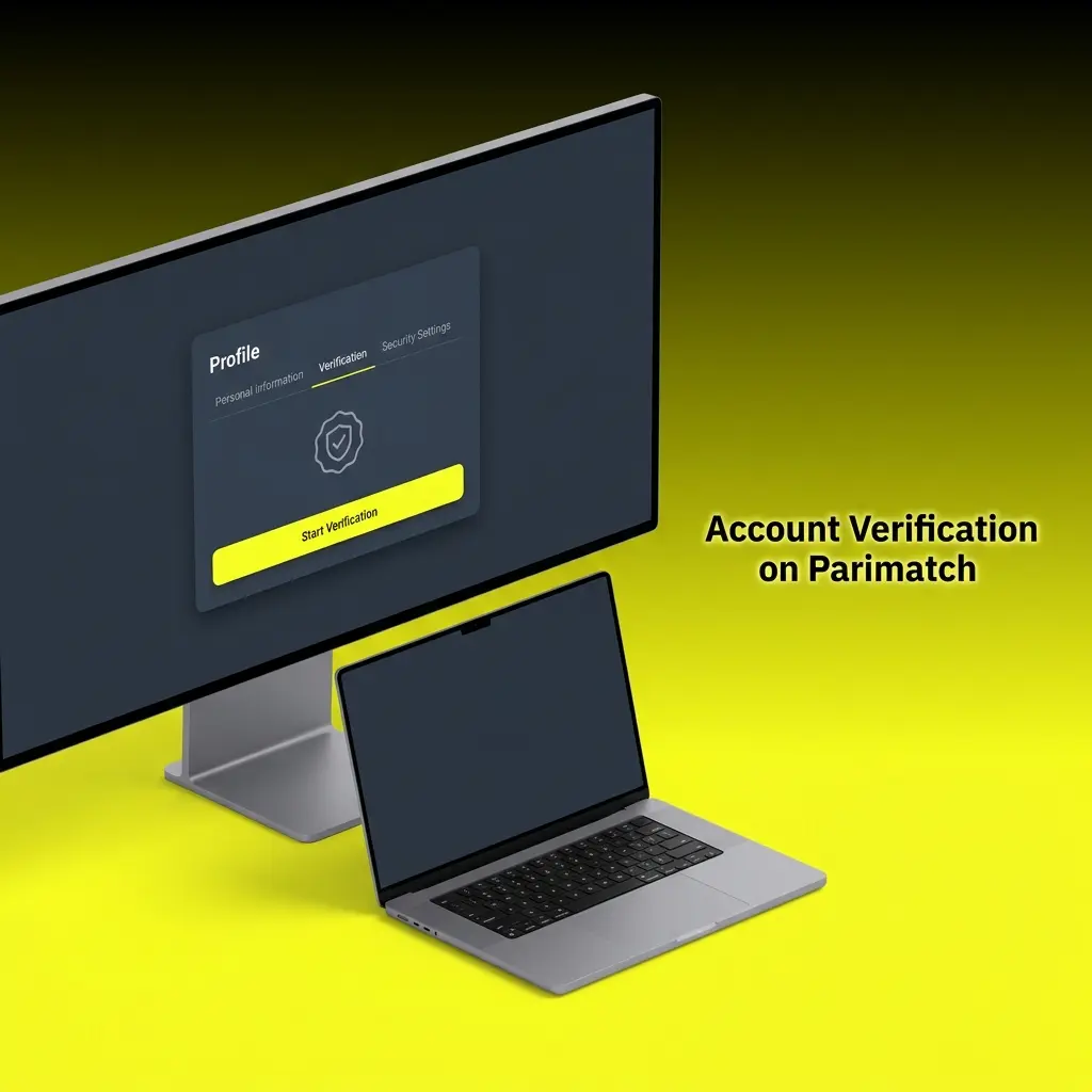 Parimatch account verification steps showing KYC document upload process for identity confirmation