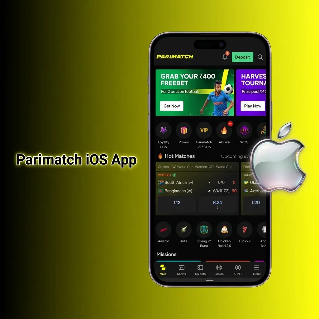 Parimatch iOS app download steps for iPhone and iPad running iOS 12.0 or later via the App Store